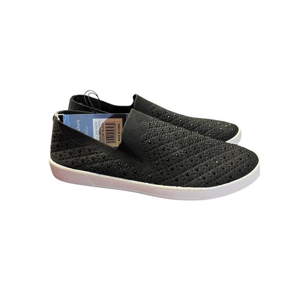 White Mountain Knit Stretch Bling Sneakers - New with Tags! 9 Black - Picture 2 of 12